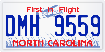 NC license plate DMH9559