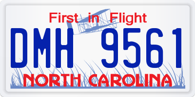 NC license plate DMH9561