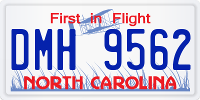 NC license plate DMH9562