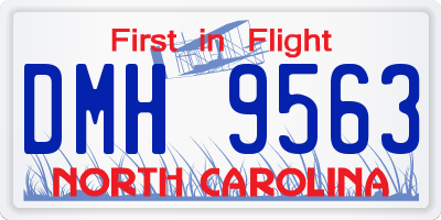 NC license plate DMH9563