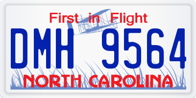 NC license plate DMH9564