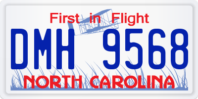 NC license plate DMH9568