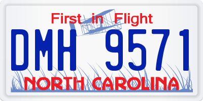 NC license plate DMH9571