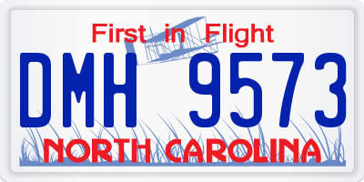 NC license plate DMH9573