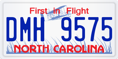 NC license plate DMH9575