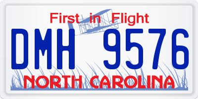 NC license plate DMH9576