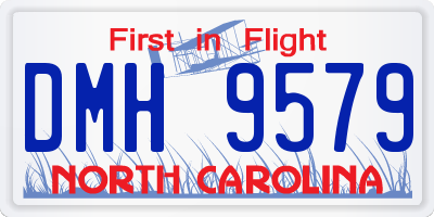 NC license plate DMH9579
