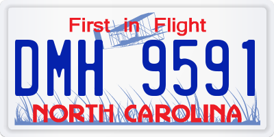 NC license plate DMH9591