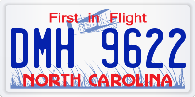 NC license plate DMH9622