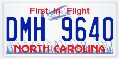 NC license plate DMH9640