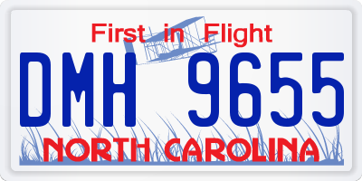 NC license plate DMH9655