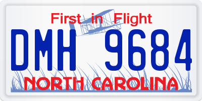 NC license plate DMH9684