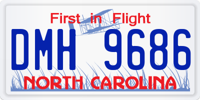 NC license plate DMH9686