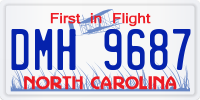 NC license plate DMH9687