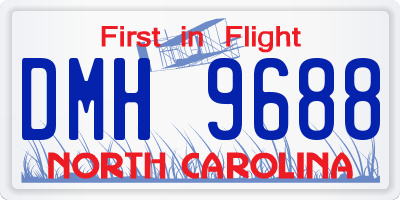 NC license plate DMH9688