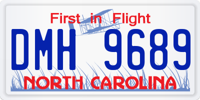 NC license plate DMH9689