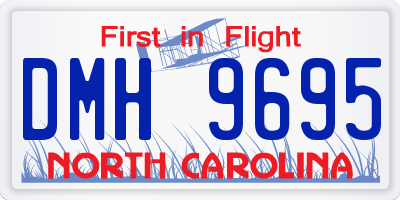 NC license plate DMH9695