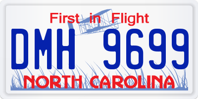 NC license plate DMH9699
