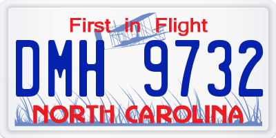 NC license plate DMH9732