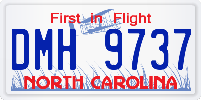 NC license plate DMH9737