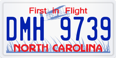 NC license plate DMH9739