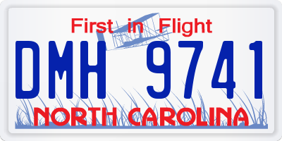 NC license plate DMH9741