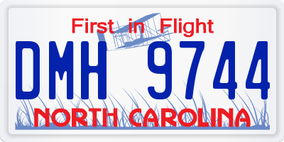 NC license plate DMH9744