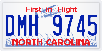 NC license plate DMH9745