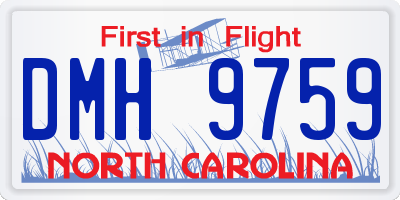NC license plate DMH9759