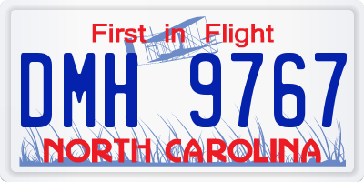 NC license plate DMH9767