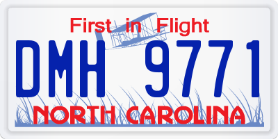 NC license plate DMH9771