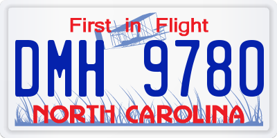 NC license plate DMH9780