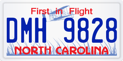NC license plate DMH9828