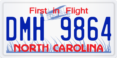 NC license plate DMH9864