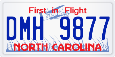 NC license plate DMH9877