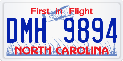 NC license plate DMH9894