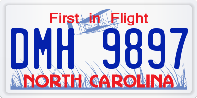 NC license plate DMH9897