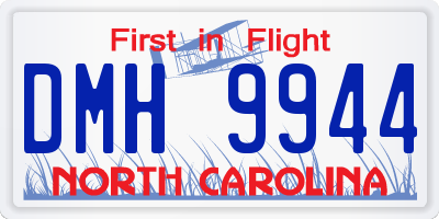 NC license plate DMH9944