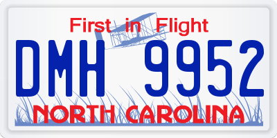 NC license plate DMH9952