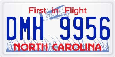 NC license plate DMH9956