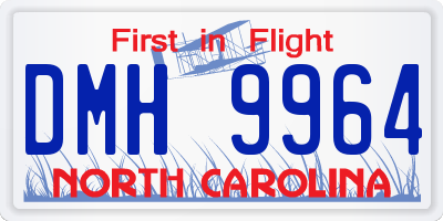 NC license plate DMH9964