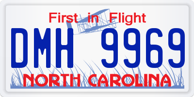 NC license plate DMH9969