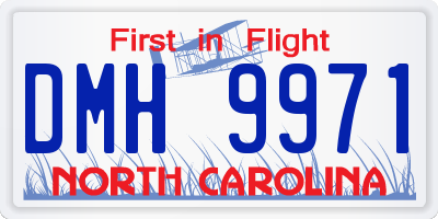NC license plate DMH9971