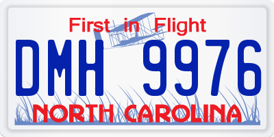NC license plate DMH9976