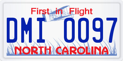 NC license plate DMI0097