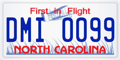 NC license plate DMI0099