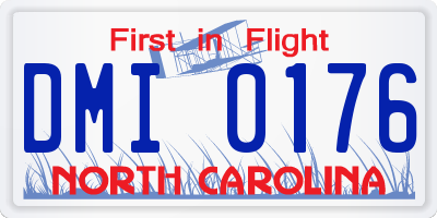 NC license plate DMI0176