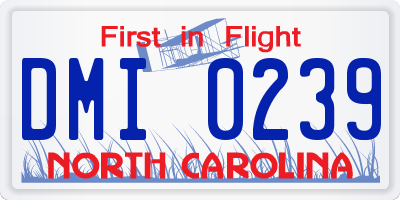 NC license plate DMI0239