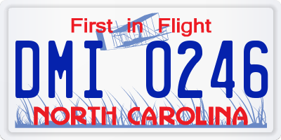 NC license plate DMI0246