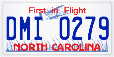 NC license plate DMI0279